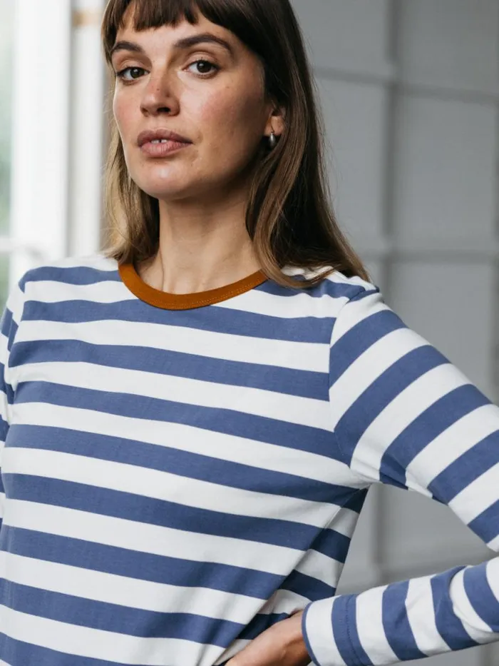 Women Eldon Long Sleeve TShirt Coastal Fjordecru Finisterre Tops and Shirts