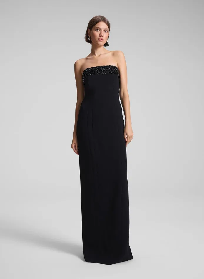 Women Elizabeth Strapless Embellished Gown Blackjet ALC Dresses