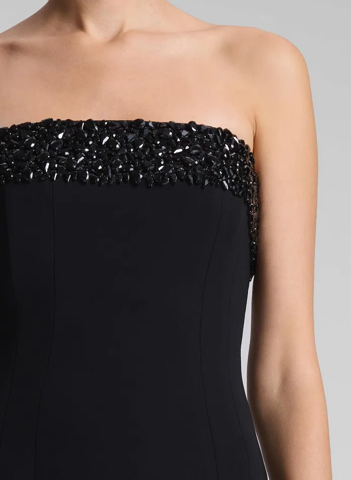 Women Elizabeth Strapless Embellished Gown Blackjet ALC Dresses