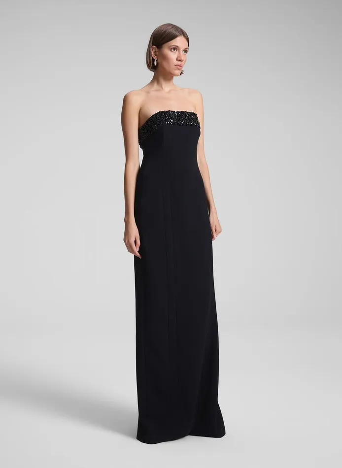Women Elizabeth Strapless Embellished Gown Blackjet ALC Dresses
