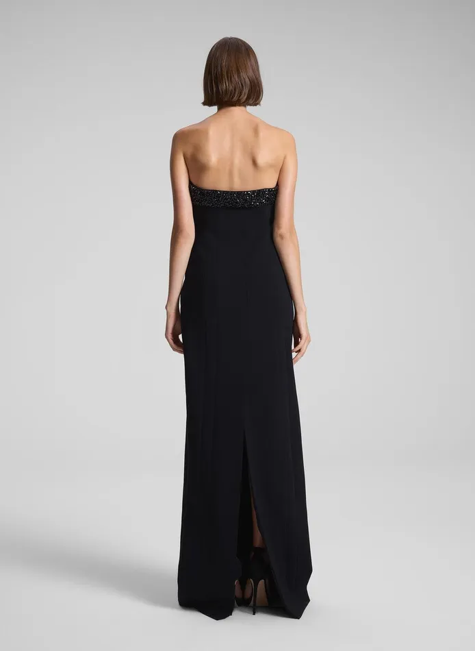 Women Elizabeth Strapless Embellished Gown Blackjet ALC Dresses