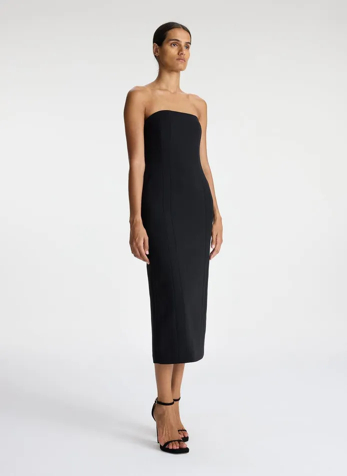 Women Elizabeth Strapless Midi Dress Black ALC Dresses