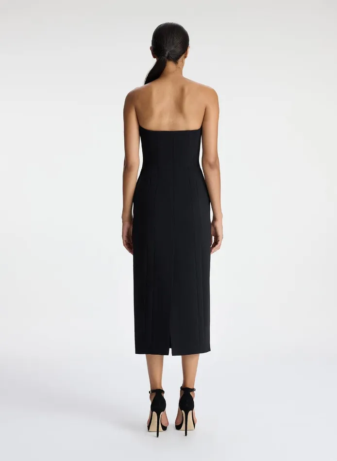 Women Elizabeth Strapless Midi Dress Black ALC Dresses