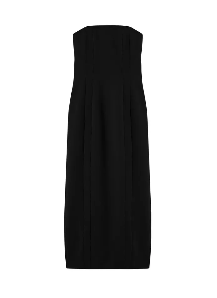 Women Elizabeth Strapless Midi Dress Black ALC Dresses