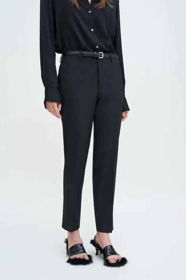 Women Emma Cropped Cool Wool Trousers Black Filippa K Trousers