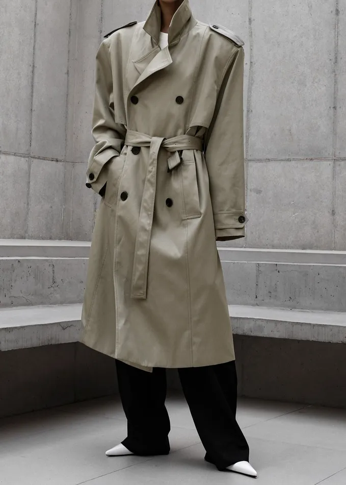 Women Eugene Trench Coat 8211 Pale Khaki The Frankie Shop Outerwear