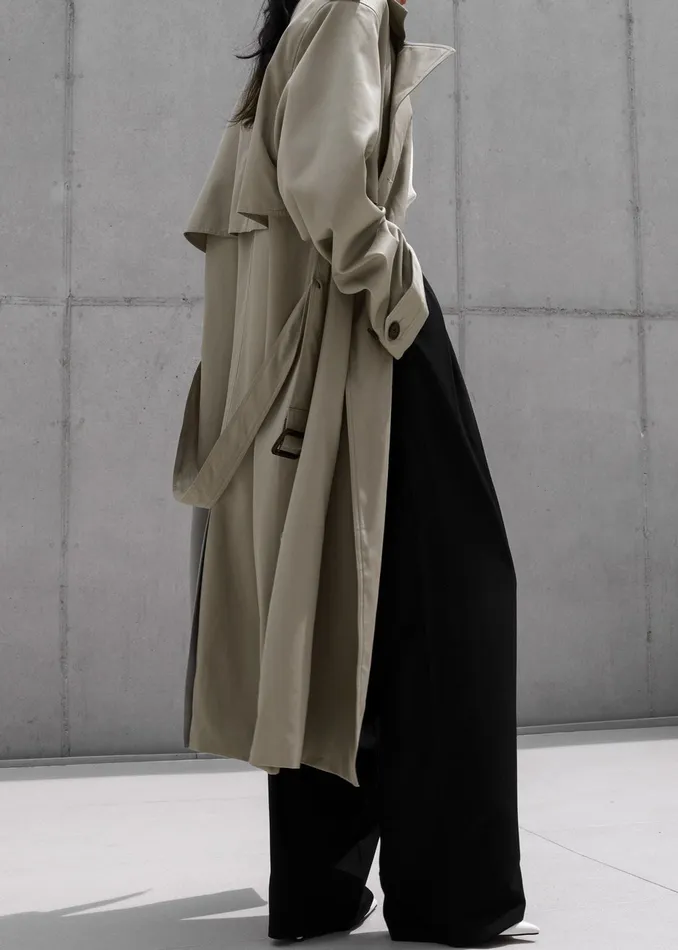 Women Eugene Trench Coat 8211 Pale Khaki The Frankie Shop Outerwear
