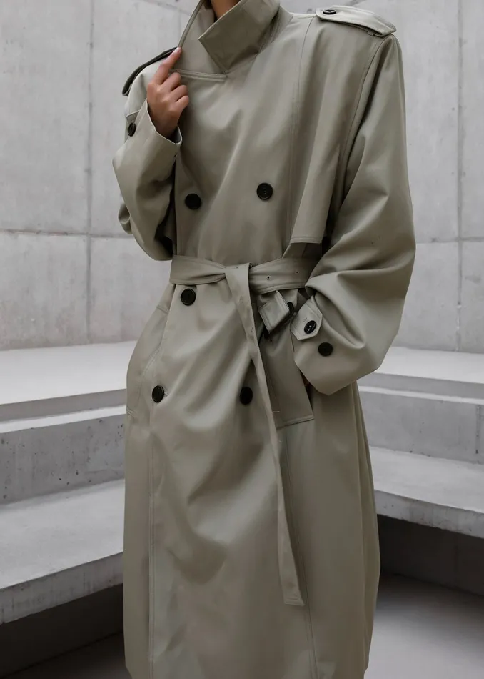 Women Eugene Trench Coat 8211 Pale Khaki The Frankie Shop Outerwear