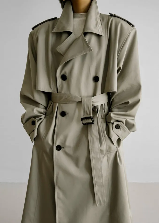 Women Eugene Trench Coat 8211 Pale Khaki The Frankie Shop Outerwear
