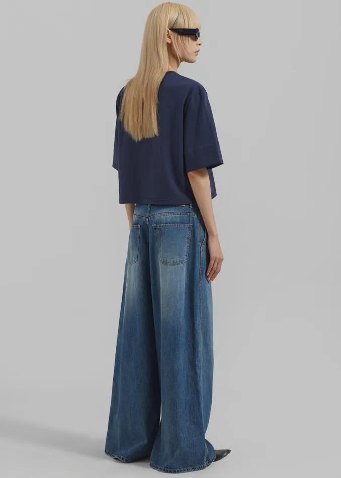 Women Eve Wide Leg Jeans 8211 Medium Wash The Frankie Shop Bottoms