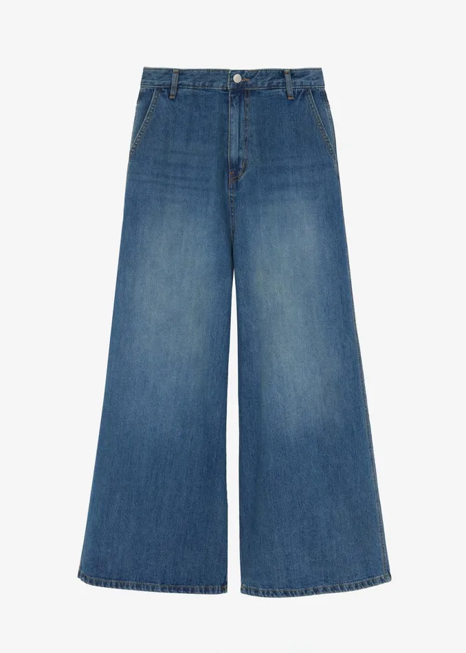 Women Eve Wide Leg Jeans 8211 Medium Wash The Frankie Shop Bottoms
