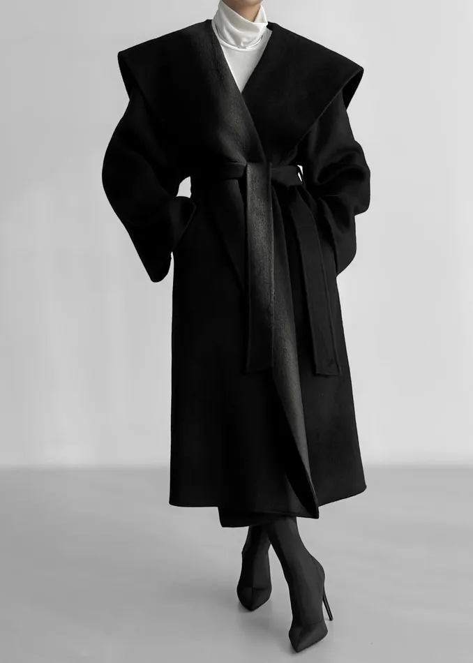 Women Evelyn Coat 8211 Black The Frankie Shop Outerwear