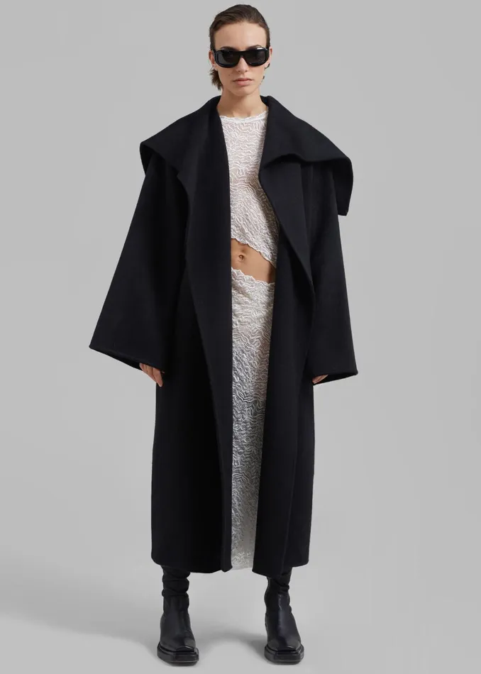 Women Evelyn Coat 8211 Black The Frankie Shop Outerwear