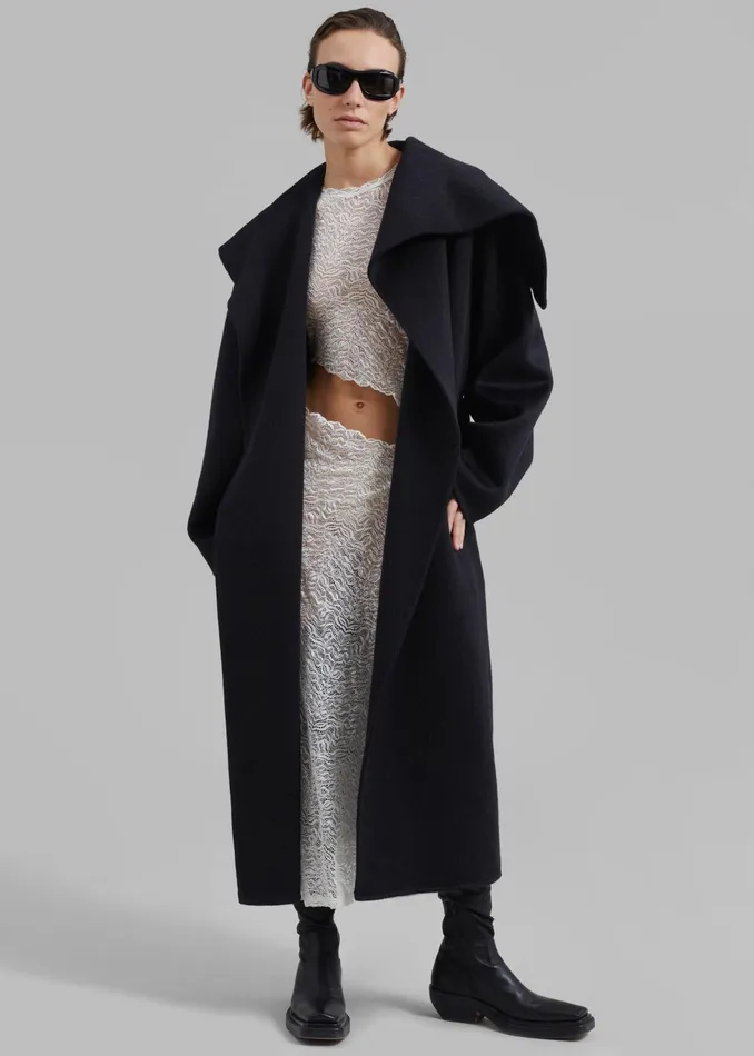 Women Evelyn Coat 8211 Black The Frankie Shop Outerwear