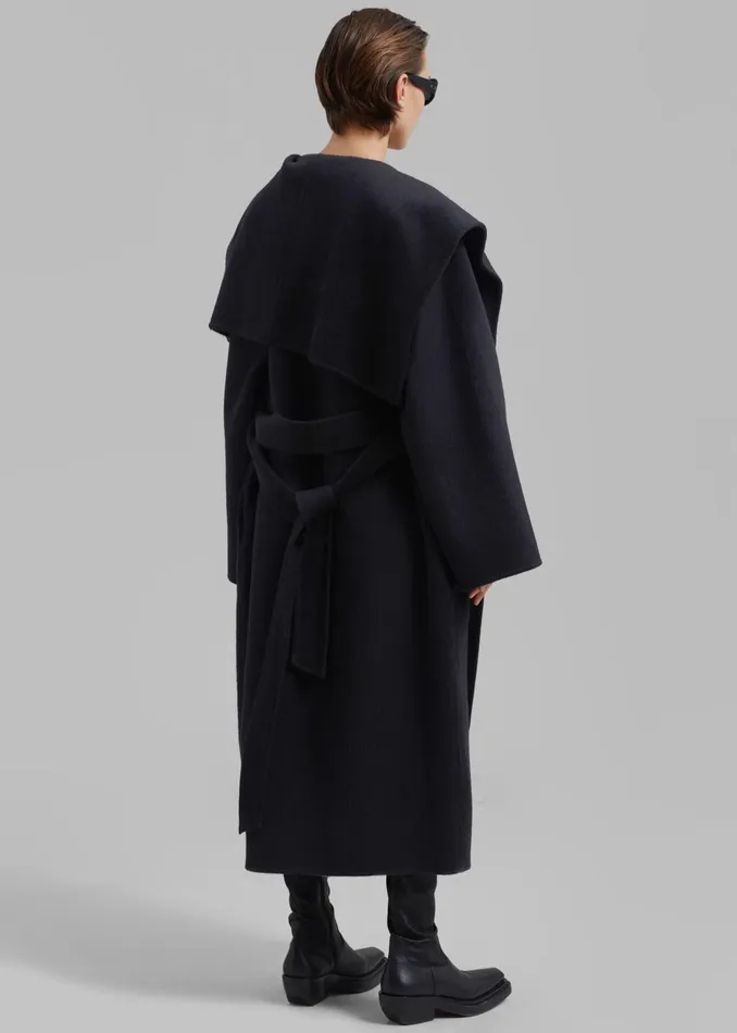 Women Evelyn Coat 8211 Black The Frankie Shop Outerwear