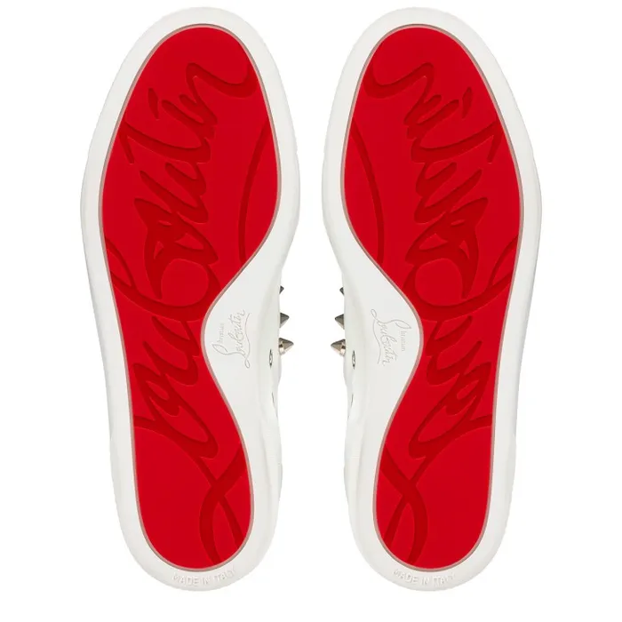Women FAV Fique A Vontade Sneakers 8211 Calf Leather 8211 White Christian Louboutin Sneakers