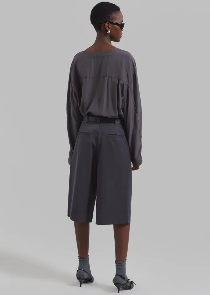 Women Finley Blouse 8211 Charcoal The Frankie Shop Tops