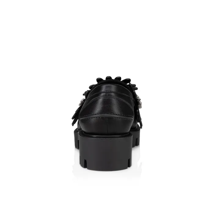 Women Flora Moc Loafers 8211 Nappa Leather And Suede 8211 Black Christian Louboutin Flats and Loafers