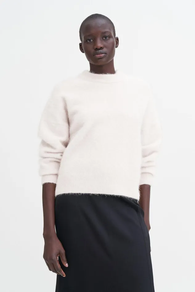 Women Fluffy Sweater Canvas Beige Filippa K Knitwear