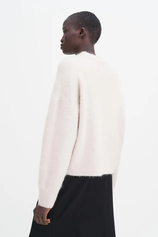 Women Fluffy Sweater Canvas Beige Filippa K Knitwear
