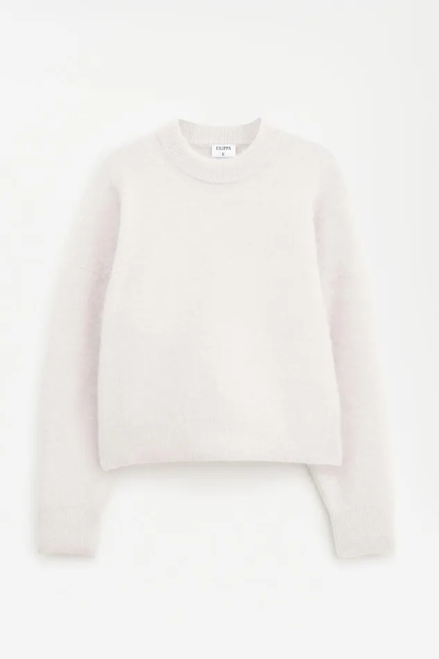 Women Fluffy Sweater Canvas Beige Filippa K Knitwear