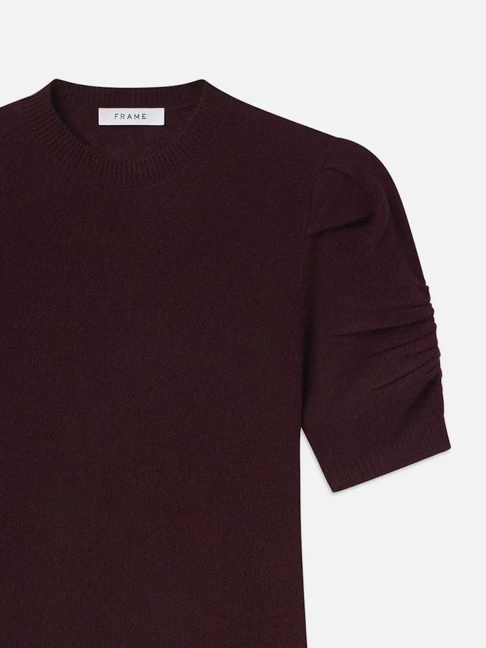 Women FRAME Sweaters Ruched Sleeve Cashmere Sweater