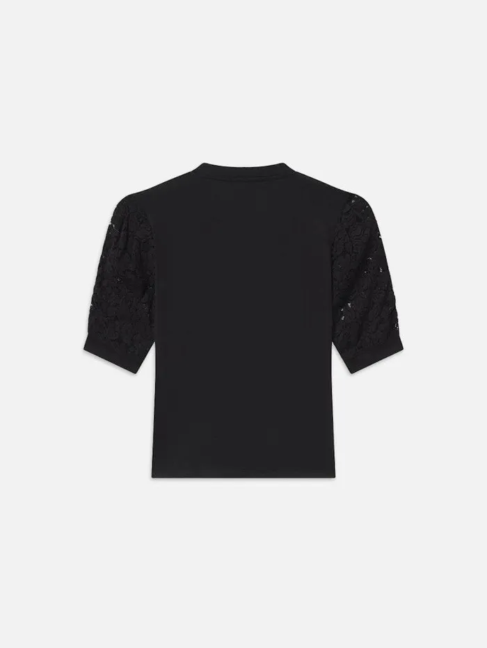Women FRAME Tanks and Tees Lace Sleeve Frankie Tee Women FRAME Tanks and Tees Lace Sleeve Frankie Tee