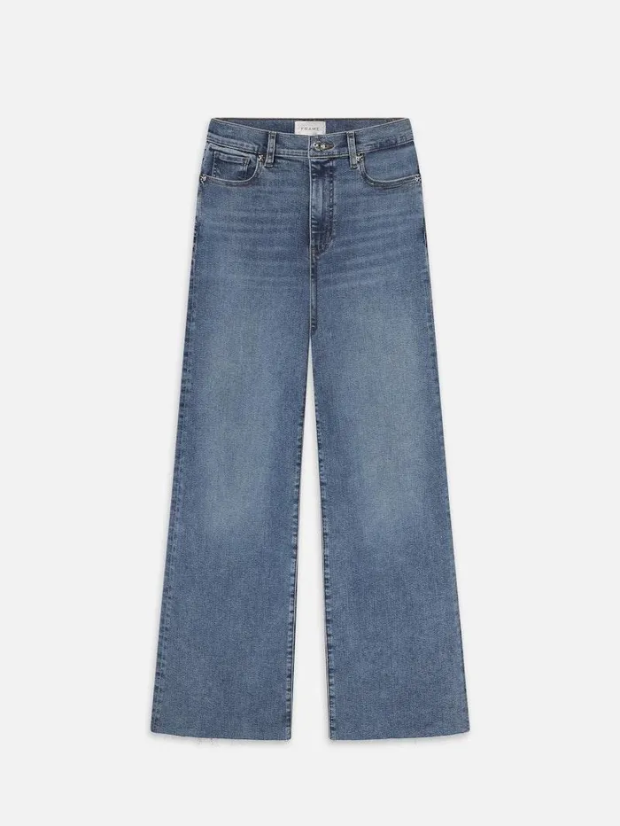 Women FRAME The Alpine Edit Le Slim Palazzo Raw Hem