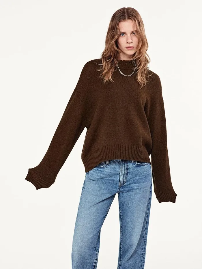 Women FRAME The Alpine Edit Oversized Cashmere Crew Women FRAME The Alpine Edit Oversized Cashmere Crew
