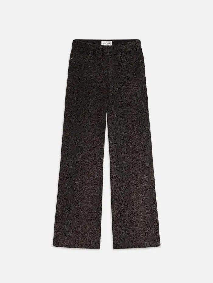 Women FRAME Wide Leg Le Slim Palazzo Velveteen