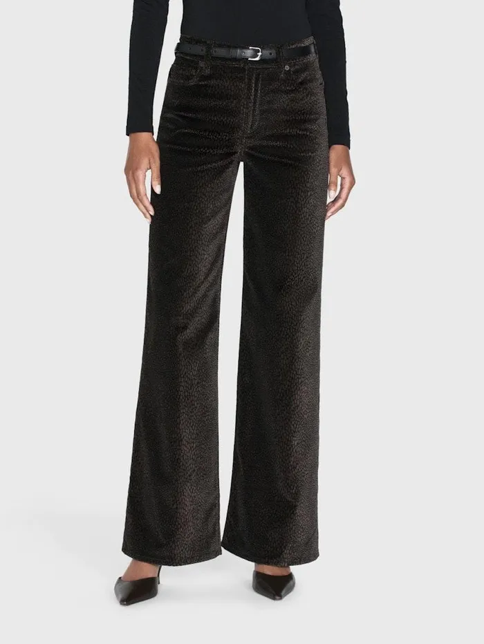 Women FRAME Wide Leg Le Slim Palazzo Velveteen