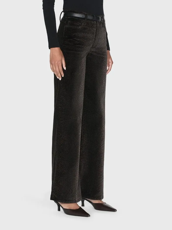 Women FRAME Wide Leg Le Slim Palazzo Velveteen