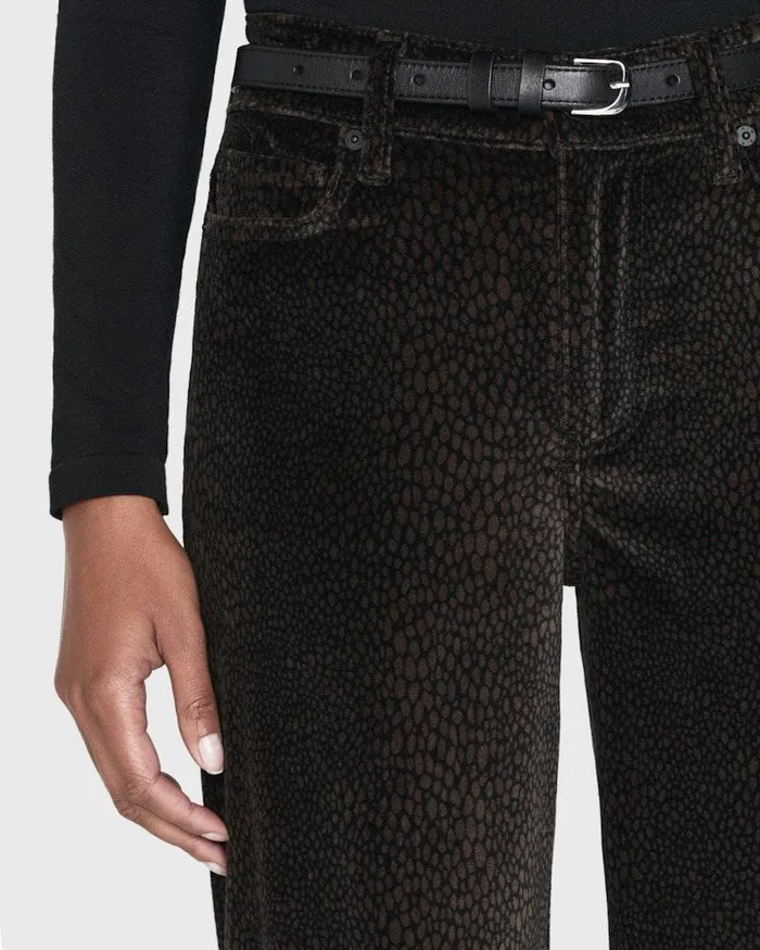 Women FRAME Wide Leg Le Slim Palazzo Velveteen