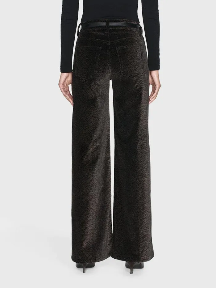 Women FRAME Wide Leg Le Slim Palazzo Velveteen