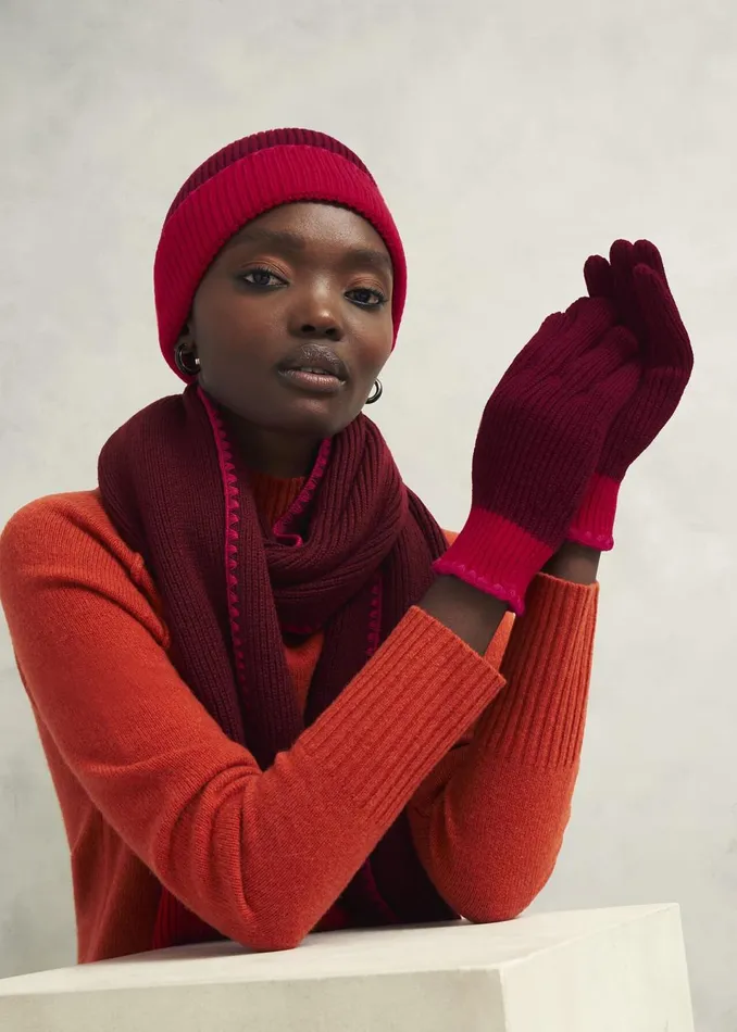 Women Gloves Hobbs Esme Gloves Rhubarb Red