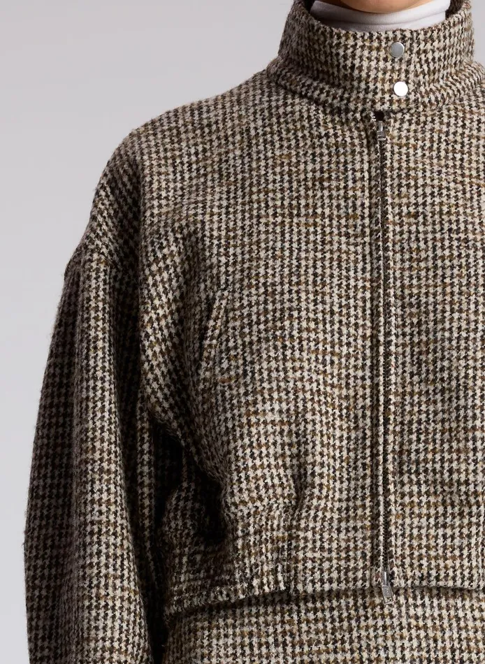 Women Harrison Tweed Houndstooth Jacket Creambrown ALC Suits