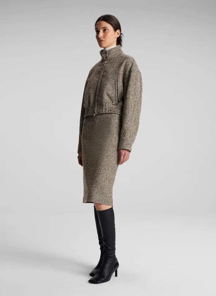 Women Harrison Tweed Houndstooth Jacket Creambrown ALC Suits