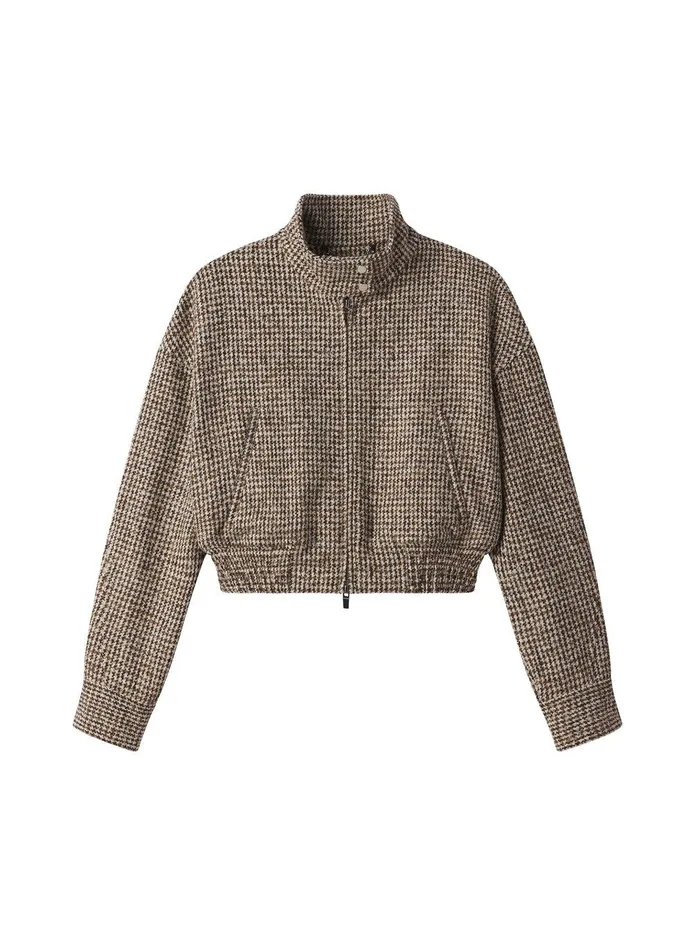 Women Harrison Tweed Houndstooth Jacket Creambrown ALC Suits