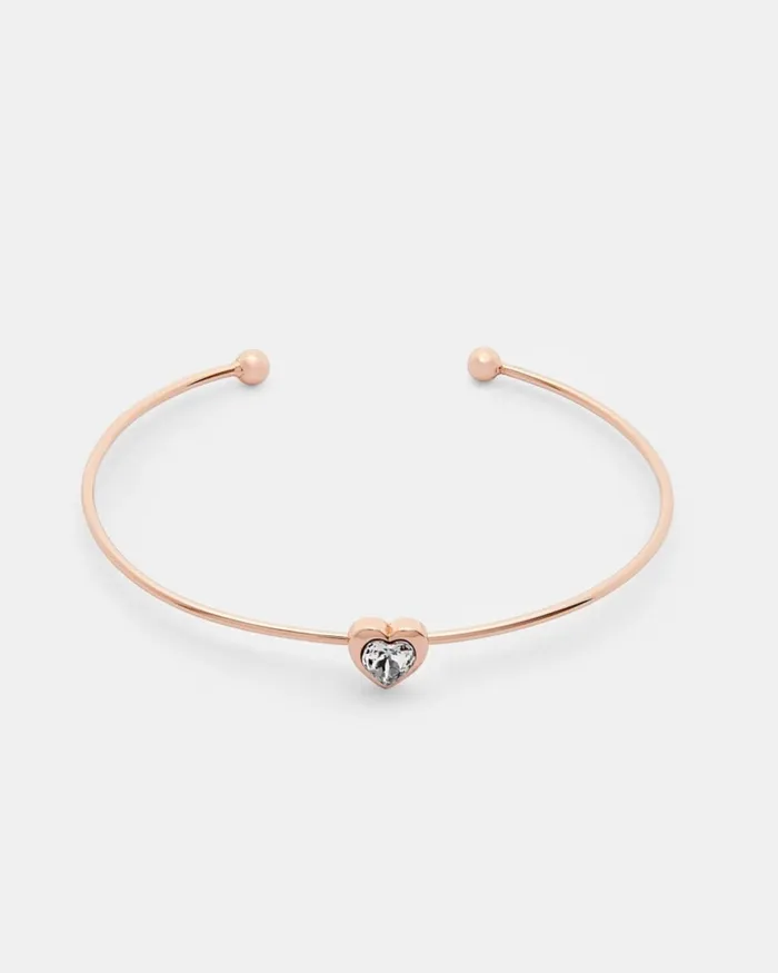 Women HASINA 8211 Crystal Heart Torque Bangle Clear Ted Baker Jewellery Women HASINA 8211 Crystal Heart Torque Bangle Clear Ted Baker Jewellery