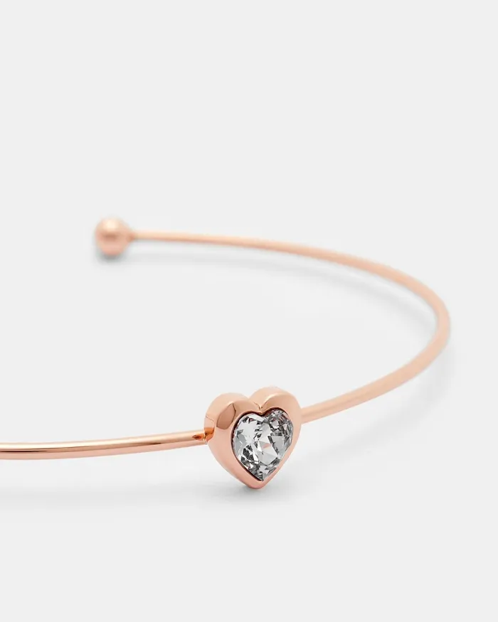 Women HASINA 8211 Crystal Heart Torque Bangle Clear Ted Baker Jewellery Women HASINA 8211 Crystal Heart Torque Bangle Clear Ted Baker Jewellery