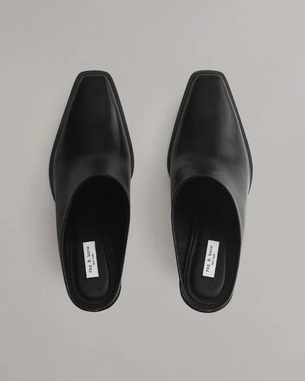 Women Heels Rag and Bone Joni Leather Mule Black