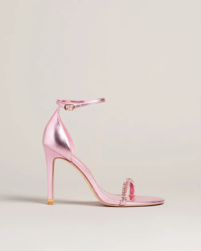 Women HELENNI 8211 Crystal Embellished Heeled Sandals Pale Pink Ted Baker Heels
