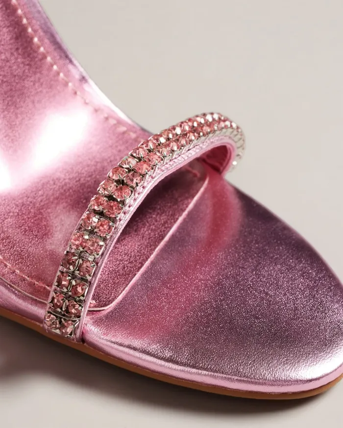 Women HELENNI 8211 Crystal Embellished Heeled Sandals Pale Pink Ted Baker Heels