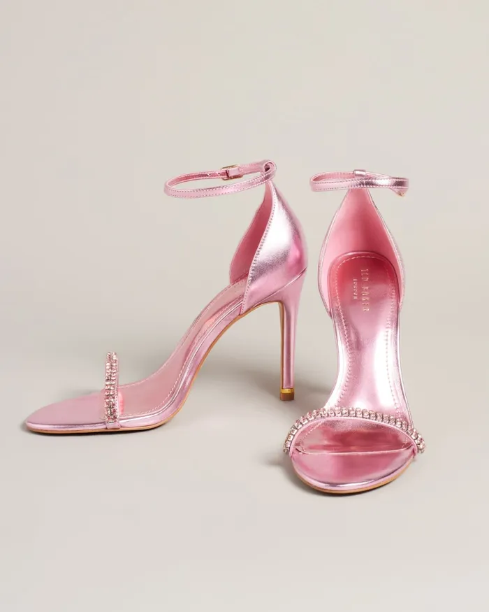 Women HELENNI 8211 Crystal Embellished Heeled Sandals Pale Pink Ted Baker Heels