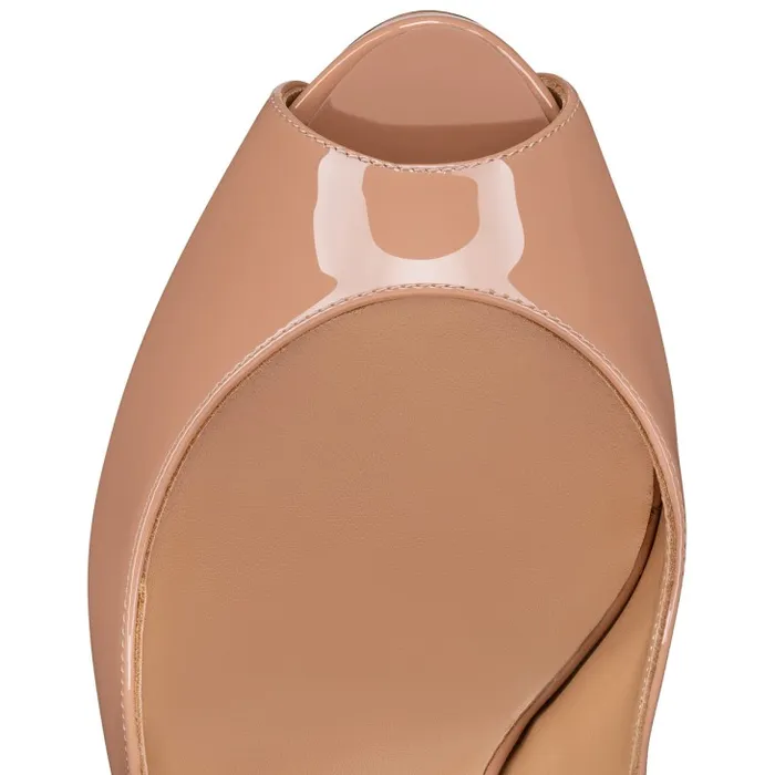 Women Hot Chick Alta 120 Mm Pumps 8211 Patent Leather 8211 Blush Christian Louboutin Platforms