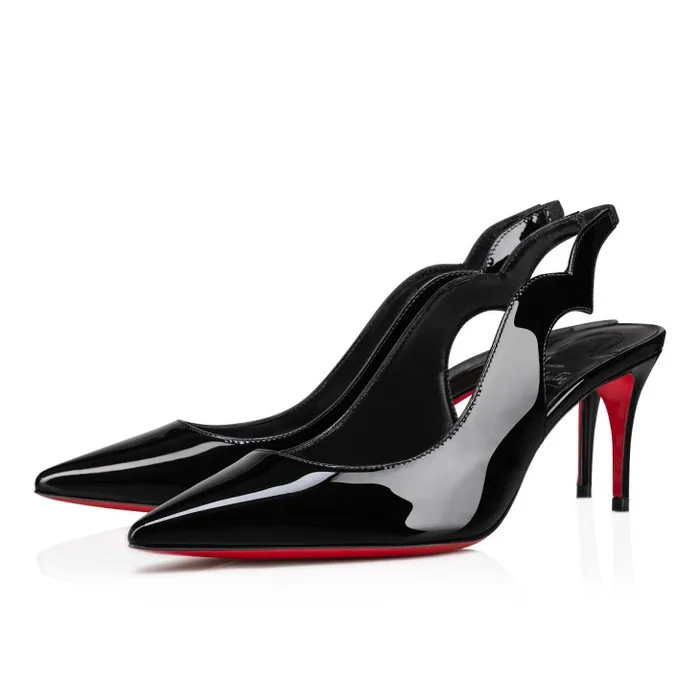 Women Hot Chick Sling 70 Mm Sling Back Pumps 8211 Patent Leather 8211 Black Christian Louboutin Pumps