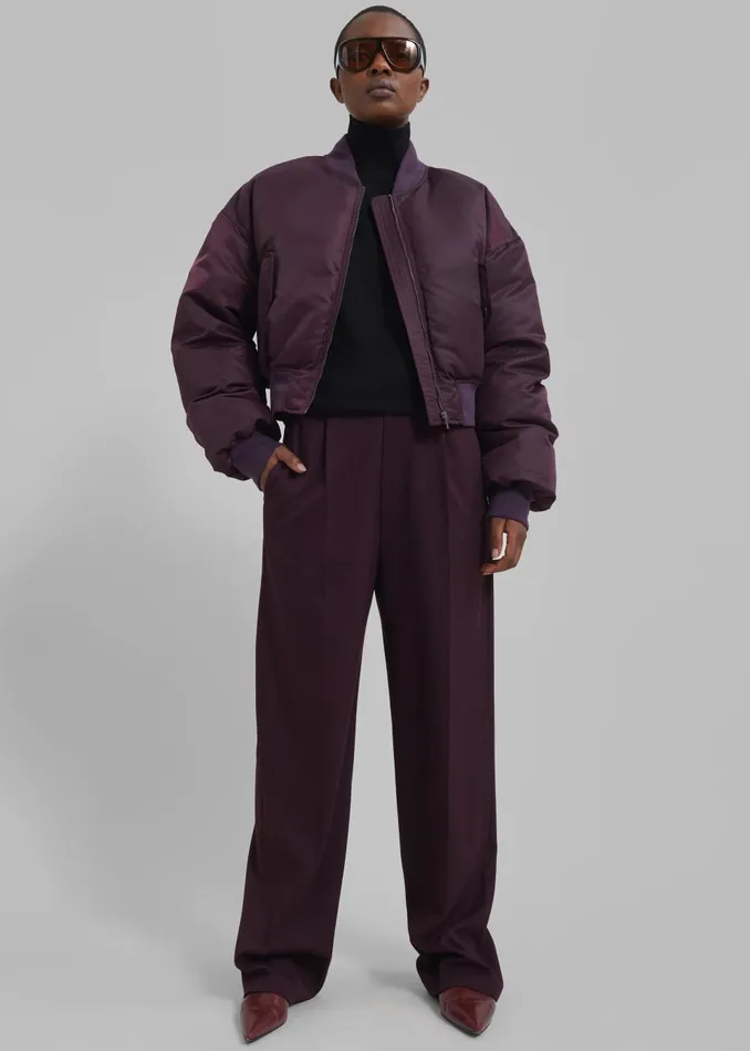 Women Houghton Cropped Bomber 8211 Prune The Frankie Shop Outerwear