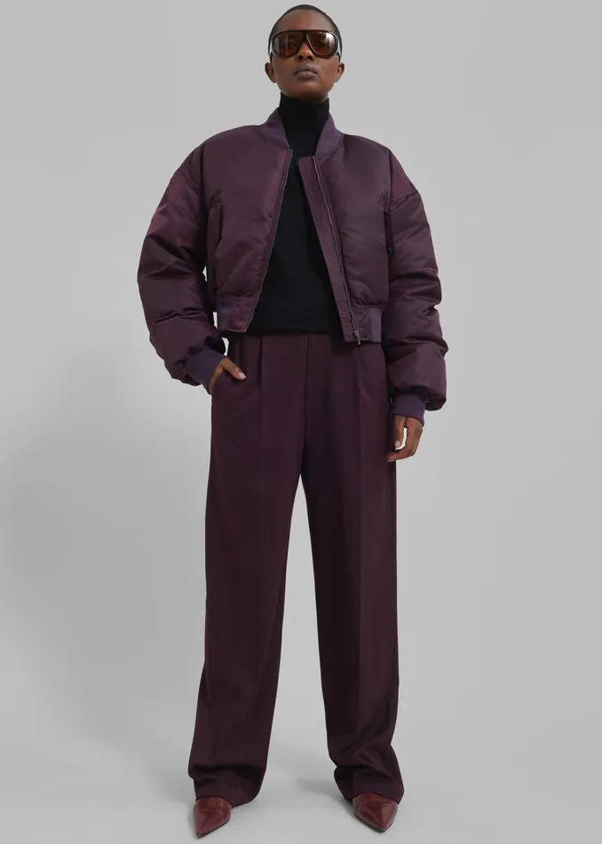 Women Houghton Cropped Bomber 8211 Prune The Frankie Shop Outerwear