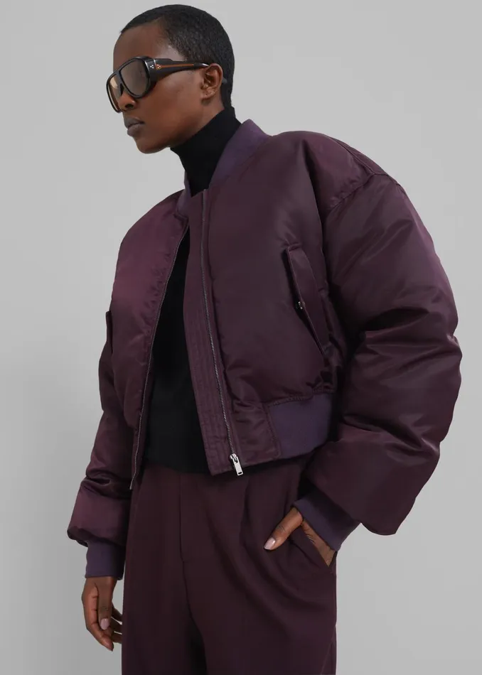 Women Houghton Cropped Bomber 8211 Prune The Frankie Shop Outerwear