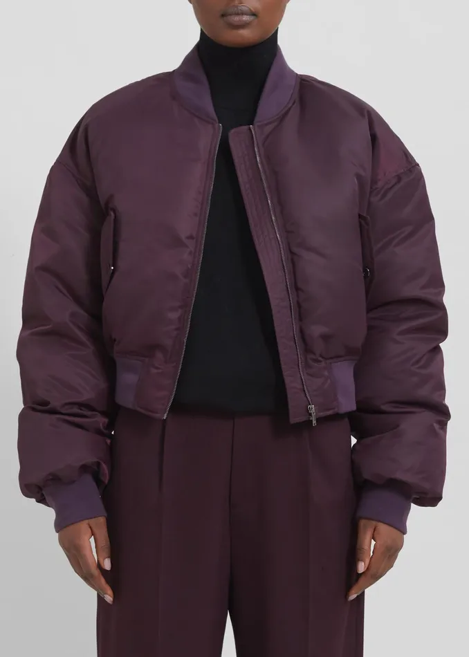 Women Houghton Cropped Bomber 8211 Prune The Frankie Shop Outerwear